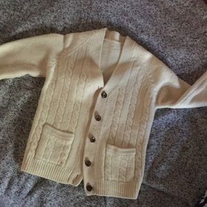 women’s petite cream blouse